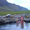 taking a bath in one of Iceland's hot tubs
