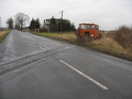 Przejazd techniczny Krośniewice- Ozorków 7.12.2007 #Krośniewice #Ozorków #wąskotorówka