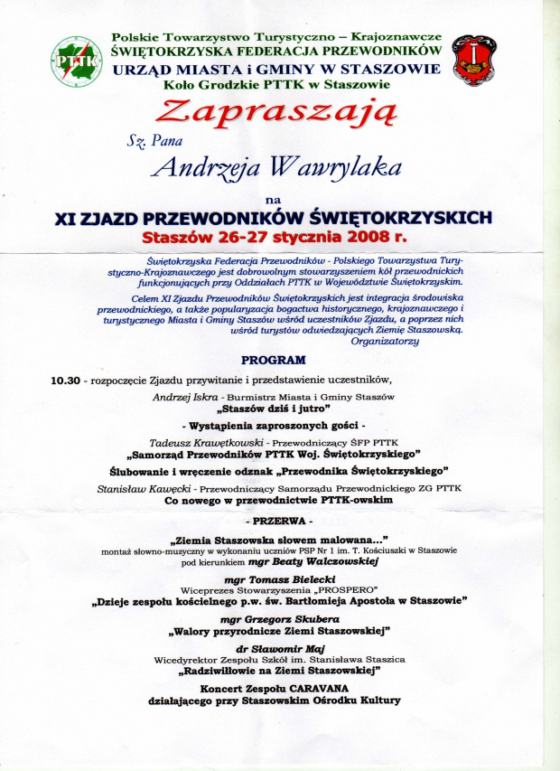 XI Zjazd Przewodników Świętokrzyskich w Staszowie #Pttk