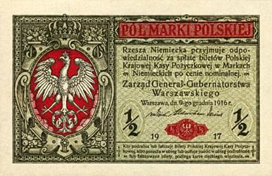 Polska 1914-1918 Generalne Gubernatorstwo Warszawskie Seria-Generał