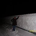 Droga E134 na Haukelifjell - jeszcze skromne zaspy przy drodze :-)