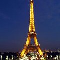 Wieża Eiffla nocą. #Wieża #Eiffel #noc