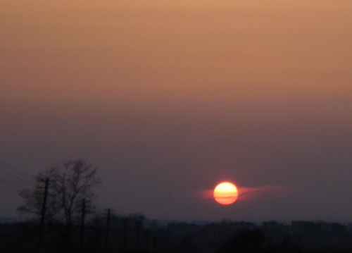 Zachód Słońca . Data : 10.03.2008