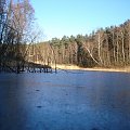Jeziorko zimą. #przyroda #jezioro #zima #lód #woda