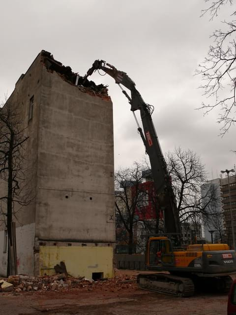 Początek prac przy budowie Hiltona w Łodzi - 03.2008