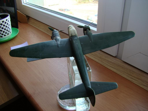 Ju-88, czyli "wielka" Luftwaffe czeka na lepsze czasy... pomalowanie :) #Samoloty #modele