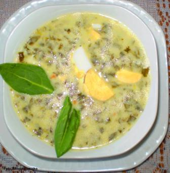 Zupa szczawiowa Babci Basi .Przepisy na : http://www.kulinaria.foody.pl/ , http://www.kuron.com.pl/ i http://kulinaria.uwrocie.info/ #zupa #szczawiowa #obiad #jedzenie #kulinaria