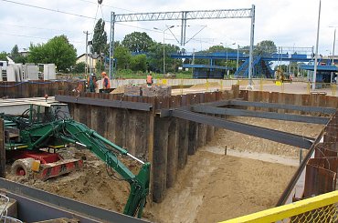 Koluszki, budowa tunelu pod torami PKP #Koluszki #tunel #PKP #budowa