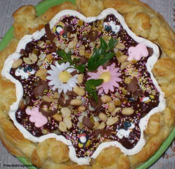 Mazurek na francuskim cieście.Przepisy na : http://www.kulinaria.foody.pl/ , http://www.kuron.com.pl/ i http://kulinaria.uwrocie.info #ciasta #mazurek #desery #Wielkanoc #podwieczorek #jedzenie #kulinaria #SłodkościGotowanie #PrzepisyKulinarne