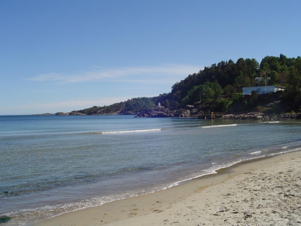 Strand hotel Fevik i plaża