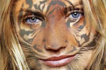 #Cameroon #Diaz #tiger #tygrys #overlay #art #kobieta