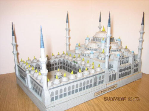 "Błękitny meczet"-Turcja, model kartonowy #BłękitnyMeczet #ModeleKartonowe