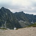 widok z Wyżniej Przełęczy Koprowej na Szczyrbski Szczyt, Furkot i Hruby Wierch #Tatry #góry