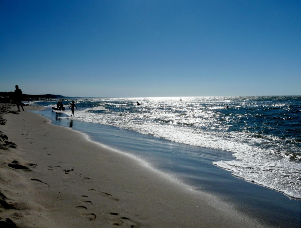 na plaży