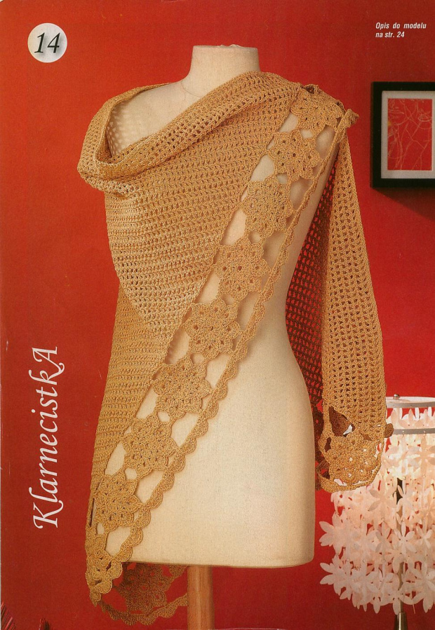 Dama w swetrze 2008/03 #RobótkiRęczne #szydełko #swetry #tuniki #chusty #topy