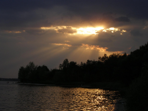 Zachód słońca Rzeczyce 2007r #ZachódSłońca #rzeczyce #wędkaowanie #jezioro
