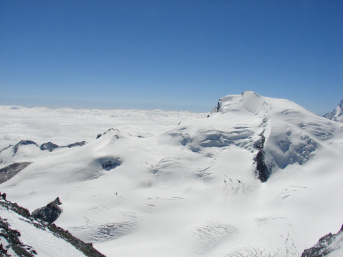 Widoki na szczycie Allalin #wakacje #góry #Alpy #lodowiec #treking #Szwajcaria #Allalin