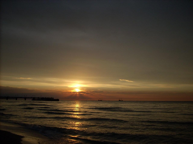 Zachód słońca nad morzem, Kołobrzeg