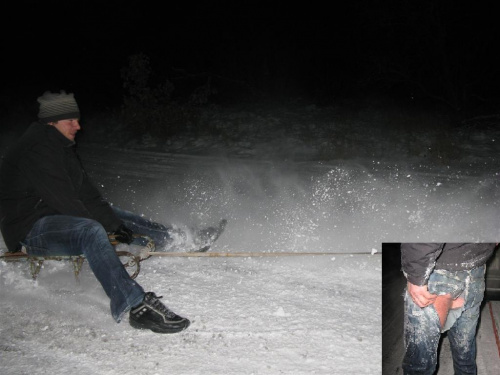 Na sankach niema lekko :)