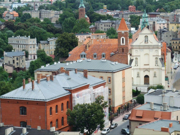 Gniezno widoki miasta z wieży katedry