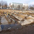 Trwa wylewanie fundamentów - takl wyglądał plac budowy 9 lutego 2009 roku.