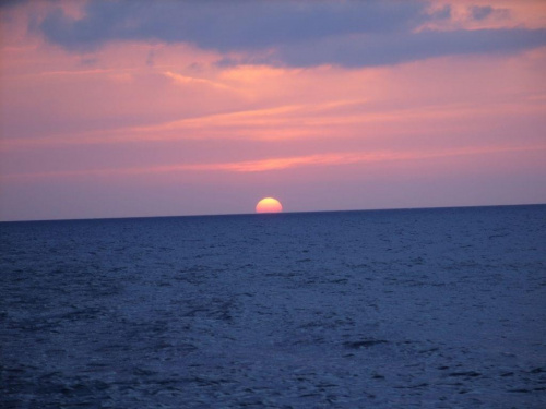 Santorini, Kamari, wschód słońca