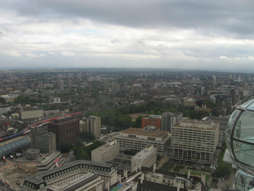 Widok na Londyn z London Eye