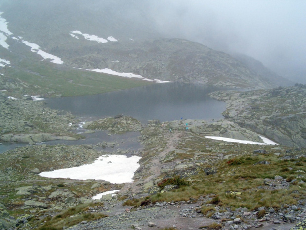 Spiskie Stawy z podejścia na ramię Małego Lodowego #Tatry