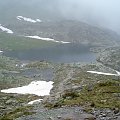 Spiskie Stawy z podejścia na ramię Małego Lodowego #Tatry
