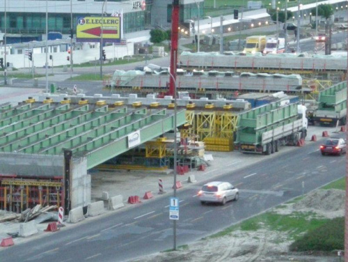 2007-08-17 Budowa wiaduktu nad Rondem Dudajewa