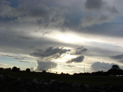 zachód słońca na irlandzkim niebie