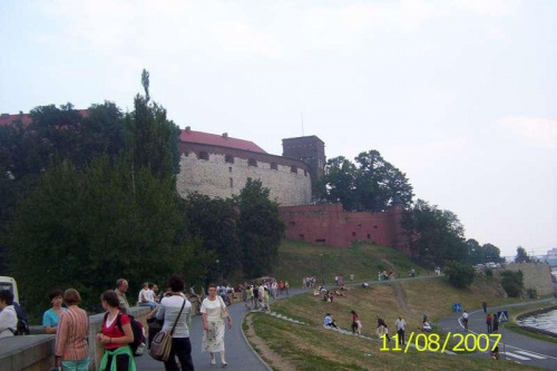Widok z bulwaru na Wawel
