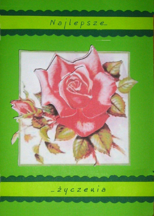kartka urodzinowa z różą #kartki #handmade