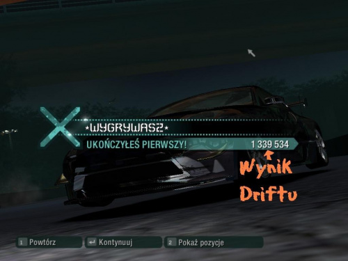 NFS Carbon wynik driftu #CarbonDriftWyjnik