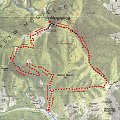 Mapa trasy rowerowej na Mogielicę #góry #rower #mapa #mogielica #BeskidWyspowy