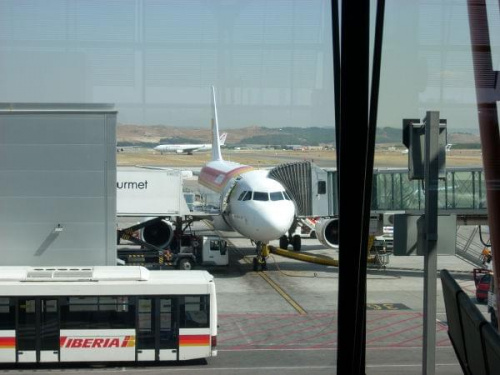 Madryt - lotnisko, niedługo wsiądę do tego samolotu
